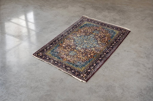 Vintage handgewebter orientalischer Isfahan-Teppich aus dem Nahen Osten, 1940er Jahre