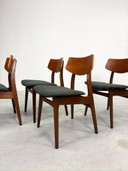 Set Mid-Century Eetkamerstoelen in Deens Design