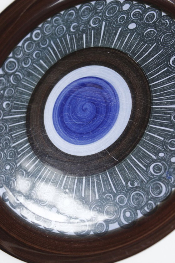 Image 1 of 5 „Amanda“-Teller, entworfen von Christina Campbell für Rörstrand, Schweden, 1970er Jahre