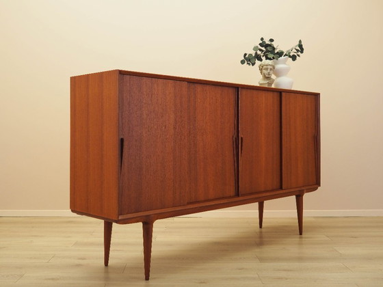 Image 1 of Teak-Highboard, dänisches Design, 1970er Jahre, Hersteller: Omann Jun