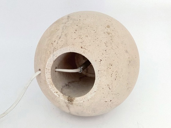 Image 1 of travertine table lamp Italy 1970s
