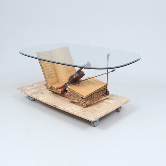 Image 1 of Decorative Coffee Table with Glass Top, Second Half of the 20th Century  