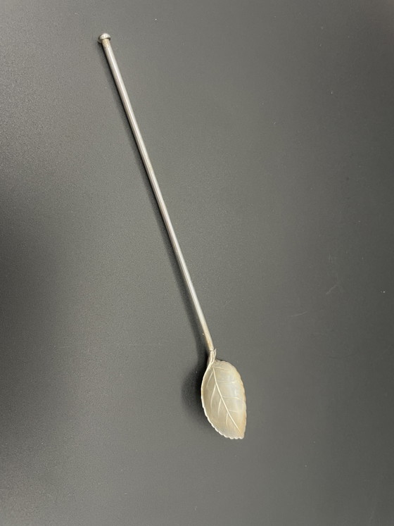 Widmann Antik Cocktail-Löffel mit Trinkhalm, Silber 835, OVP – Geschirr, Silver (photo 5 of 10)