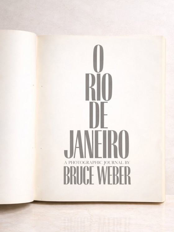 Image 1 of Vintage Photography Art Book Bruce Weber O Rio De Janeiro 1986 First Edition Coffee Table Magazine
