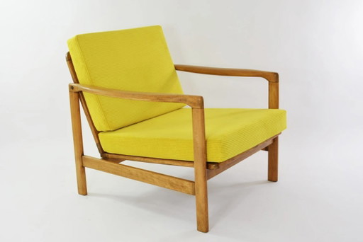 Fluorescerend gele corduroy futon fauteuil