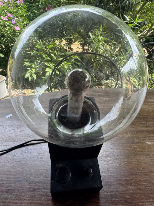 Large vintage plasma lamp – Space Age design – 1980s