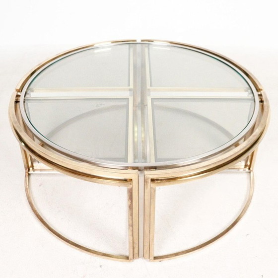 Image 1 of Maison Charles nesting tafel 70's mid century regency 