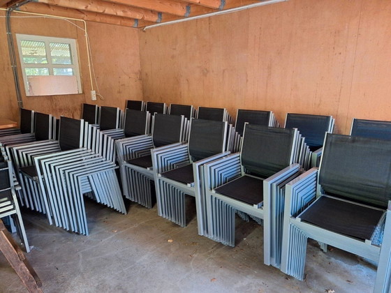 Image 1 of Sillas de patio nuevas, sillas de jardín textiles de acero con recubrimiento en polvo.