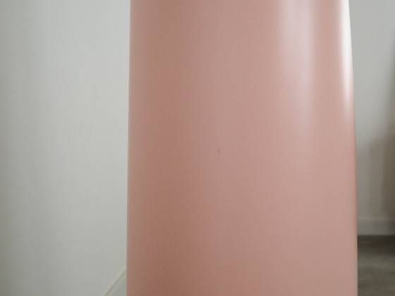 Image 1 of Lipstick mirror, pink, Italian design, 1970s, designer: Rodolfo Bonetto