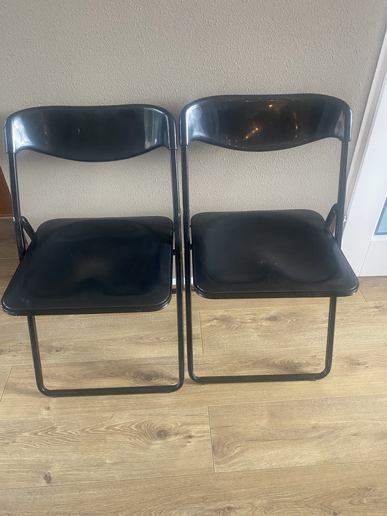 Image 1 of 4 vintage Lerolin folding chairs, Italian design