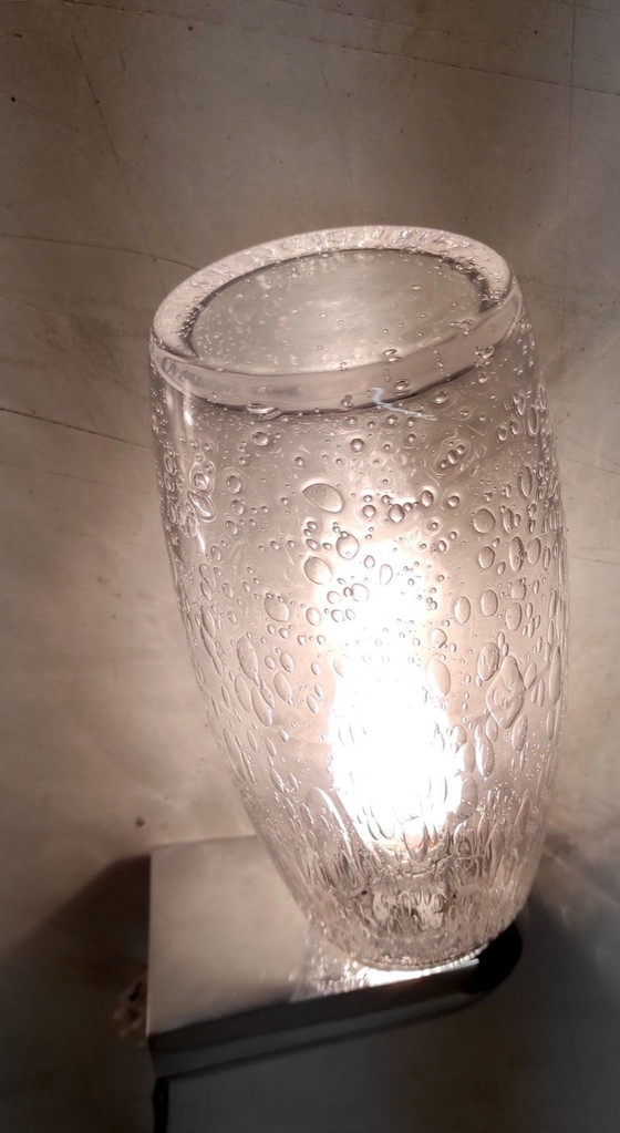 Image 1 of Designer-Wandleuchten aus verchromtem Metall und mit gewölbten Glasschirmen von Keuco (Deutschland) – 1960er/70er Jahre