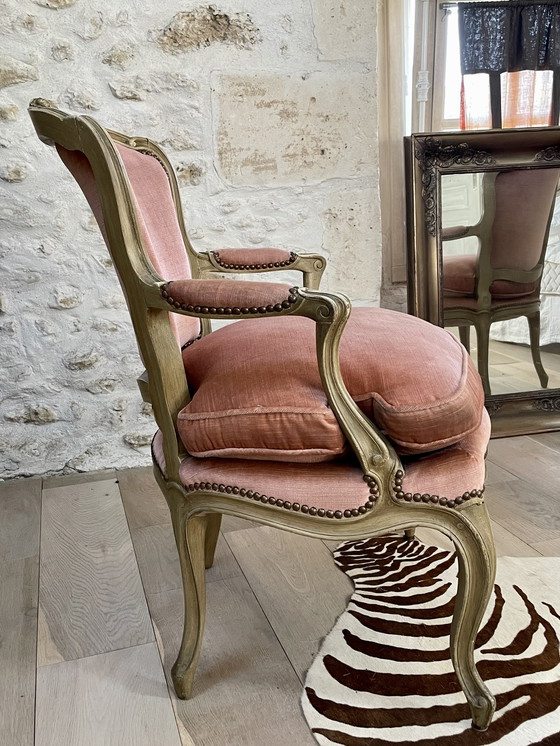 Image 1 of Paar Louis XV cabriolet fauteuils