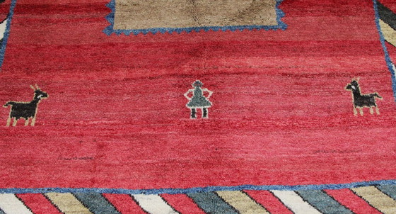 Image 1 of Original Persian carpet Gabbeh Ghashghai oriental carpet 205 cm x 166 cm old natural