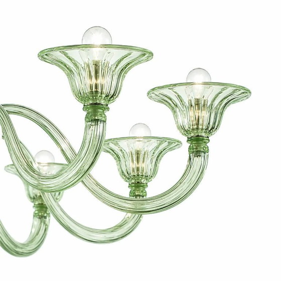 Image 1 of Contemporary Modern Elegant "Rigadin" Murano Glass Chandelier
