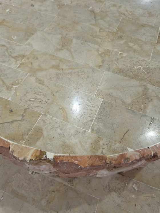 Vintage Design Coffee Table – Mactan / Fossil Stone (1980s) – Marble (photo 5 of 5)