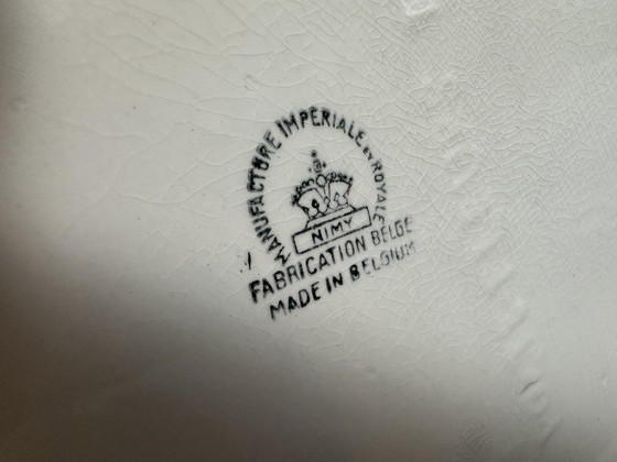 Image 1 of Vintage 'faux bamboo' vase - Maufacture Imperiale et Royale de Nimy