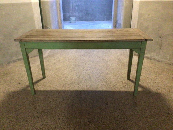 Image 1 of Tuintafel van deur gemaakt