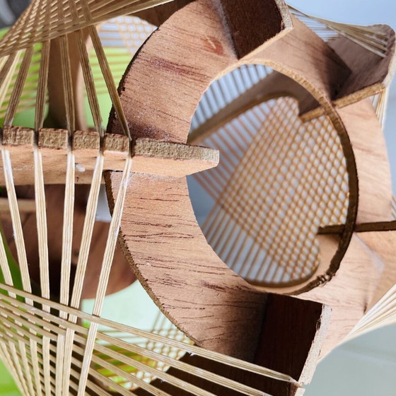 Image 1 of Portuguese mid century sculptural wooden table lamp, 1960s
