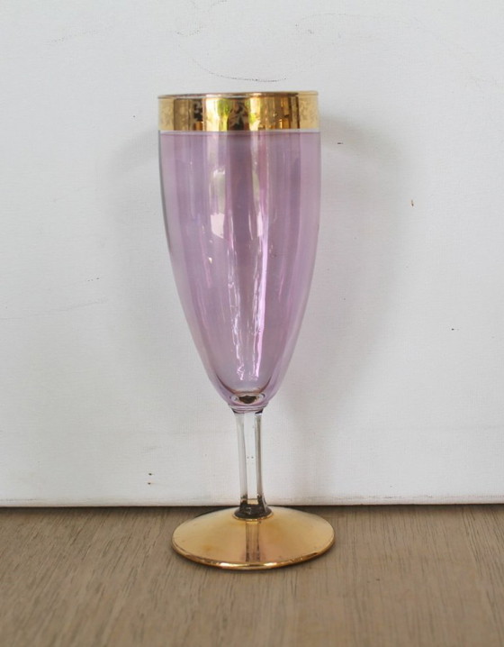 Image 1 of Set di 5 calici da champagne italiani, vintage anni '60
