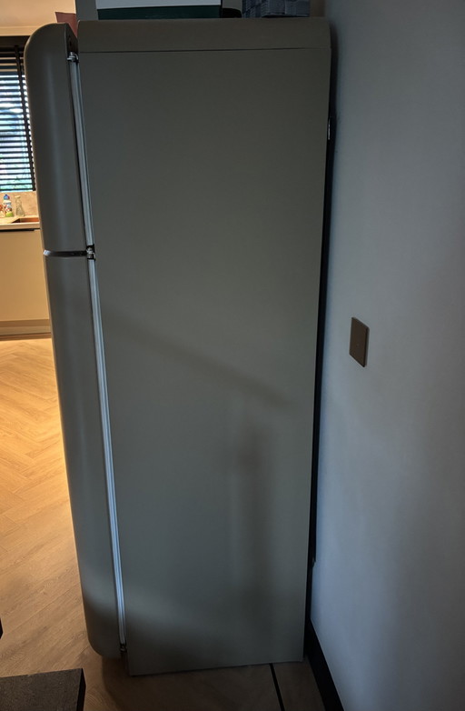 SMEG Retro Koel-vriescombinatie Custom Mat Taupe/Beige Uniek Exemplaar – drankenkasten, Iron (photo 2 of 7)