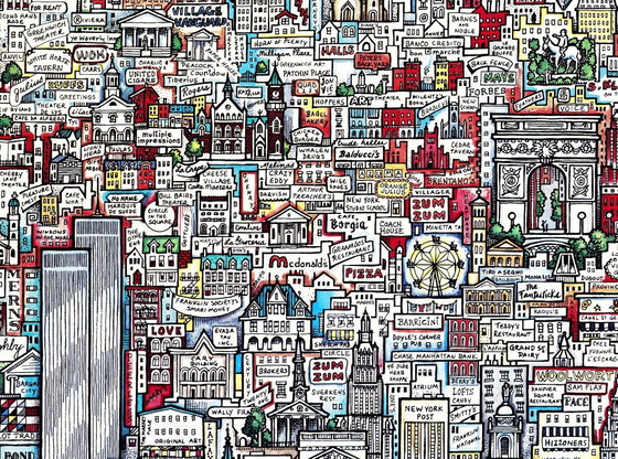 Image 1 of Manhattan! 1978 New York Tony Graham - Poster 70×100 cm