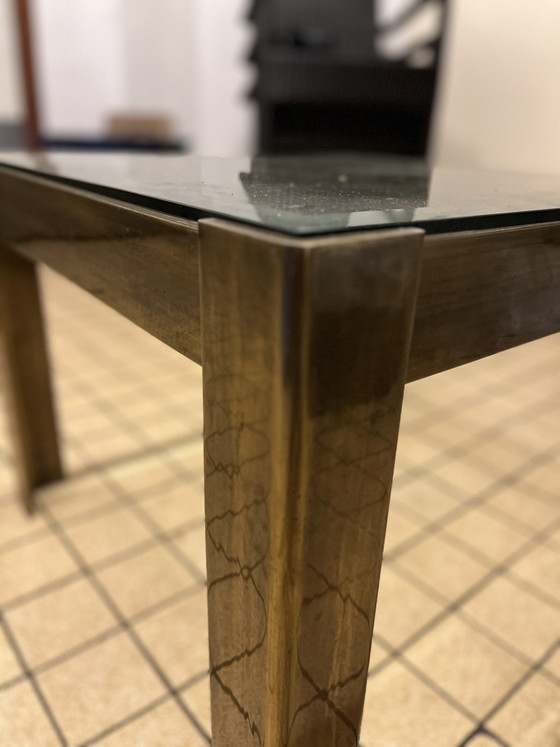 Couchtisch im Art-déco-/Hollywood-Regency-Stil / Messing & Glas – Couchtische, Brass (photo 5 of 10)