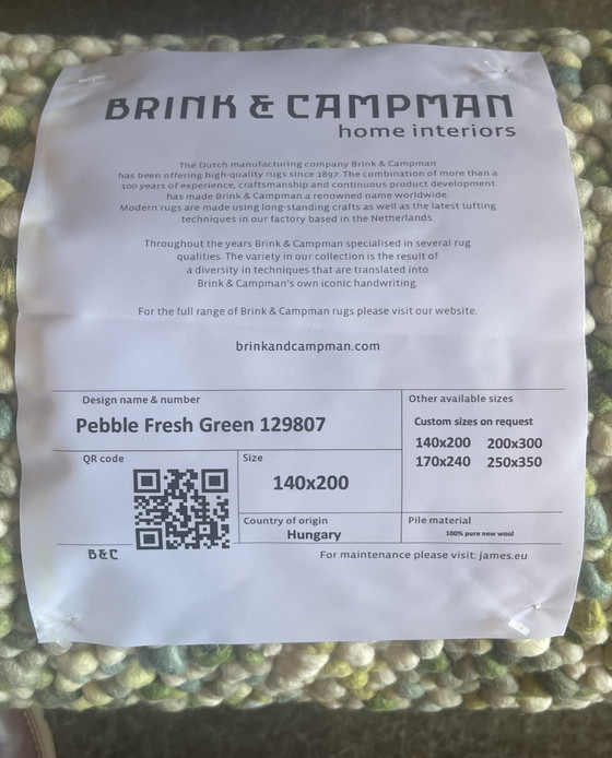 Image 1 of Brink en Campman Pebble carpet fresh green