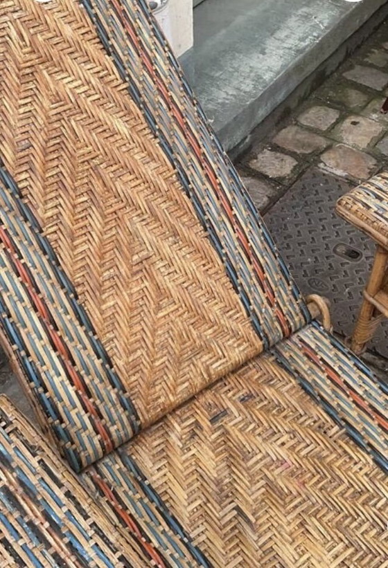 Image 1 of Chaise longue in vimini Art nouveau