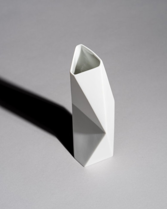 Image 1 of Vaso in porcellana bisquit Rosenthal TRIO di Achim Haigis Scultoreo e Geometrico