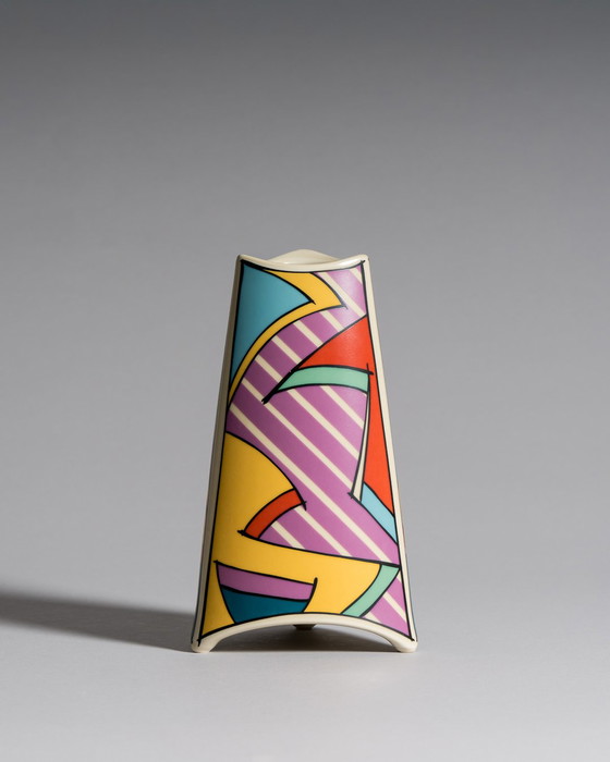 Image 1 of Dorothy Hafner for Rosenthal, “Flash” Vase Duo with Matching Ashtray, Germany, 1980s