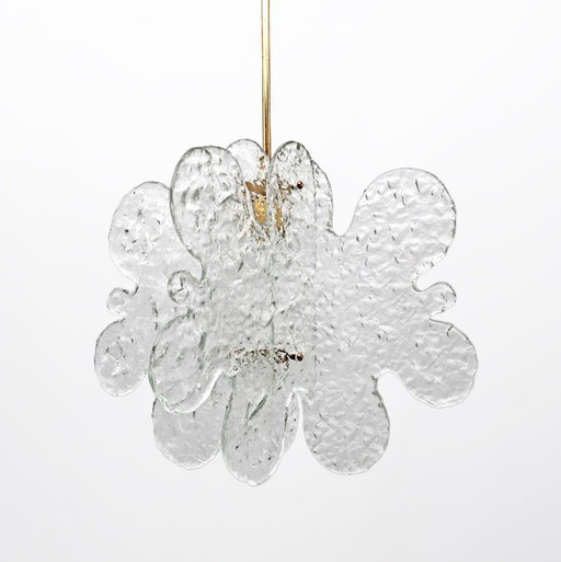 Carlo Nason Mid-Century Modern Pendelleuchte aus italienischem Muranoglas für Mazzega, 1970er Jahre – kroonluchters