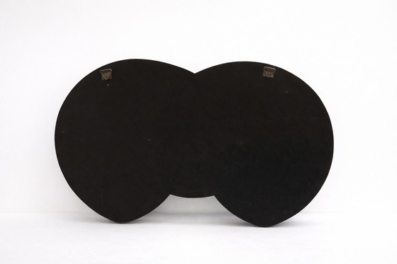 Image 1 of Authentic Amsterdam School Art Deco Mirror Set – Oak & Brass – 1920s