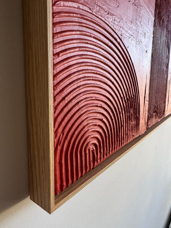 Le Duo Terracotta | Set mit 2 handgemachten Gemälden 60x80 cm, Gemälde & Zeichnungen, Leinwand, Holz, Rot (Foto 6 von 6)