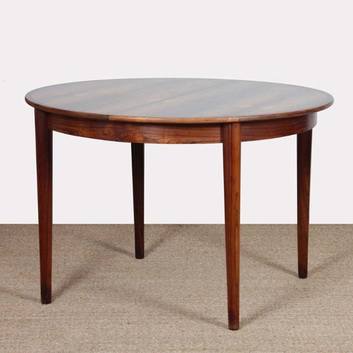 Mesa de comedor redonda de palisandro de Johannes Andersen, 1960