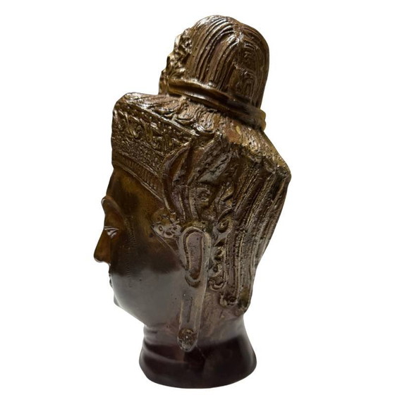 Cabeza de Buda de Bronce Estilo Jemer – Símbolo de Paz H 20 x An 11 – Esculturas, Bronze (photo 7 of 9)