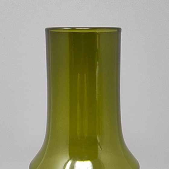 Image 1 of 1970s Astonishing Green Vase #1376 by Tamara Aladin Vase for Riihimaki/Riihimaen Lasi Oy