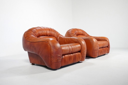 Paire de chaises longues conçues par George Bighinello pour Eurosalotto, modèle 'Capriccio', Italie, années 1970