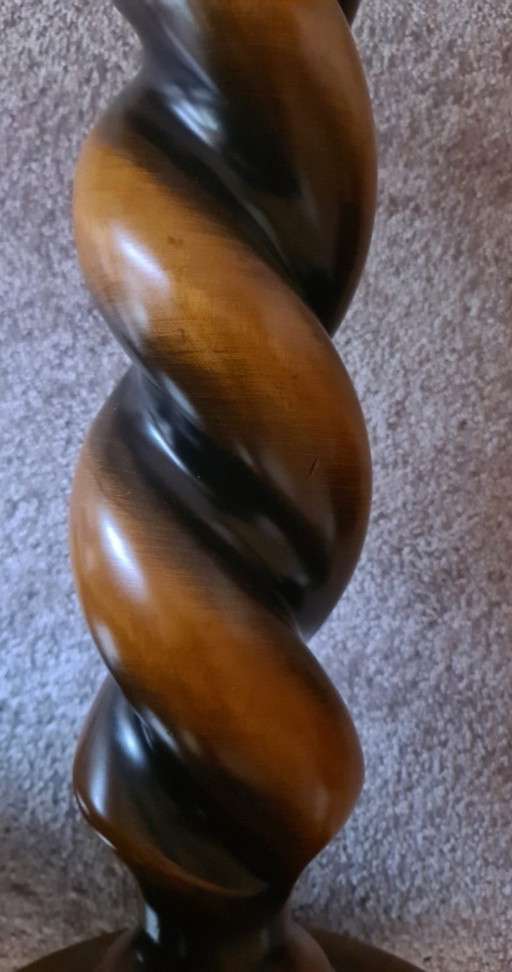 2 solid mahogany pedestals columns