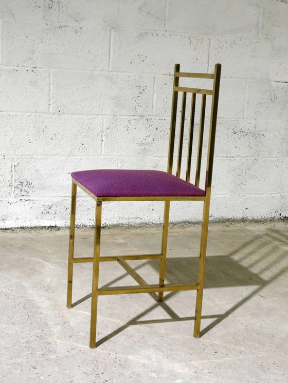 piccola sedia d'accento in metallo dorato – Sedie da pranzo, Art Deco (photo 7 of 7)