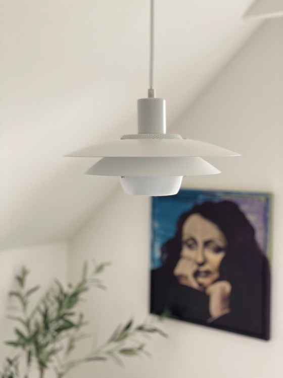 Image 1 of Jeka vintage Deens design LAMP witte schalenlamp Mid Century