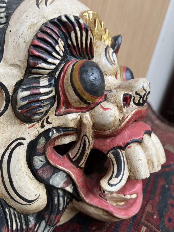 Image 1 of handgesneden Balinees Barong-masker.  
