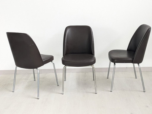 Chaise - Cuir synthétique - Ensemble de trois chaises