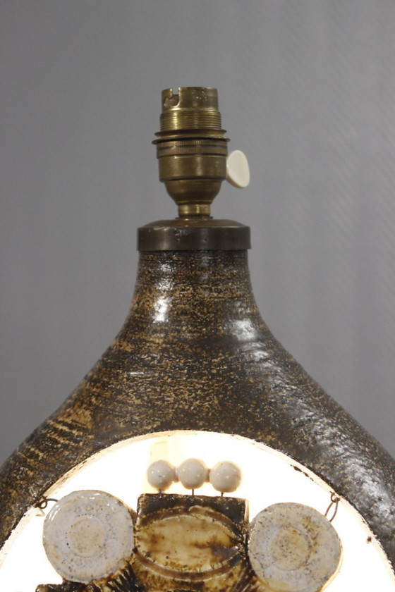 Image 1 of Georges Pelletier - Rara base per lampada a doppia luce di grandi dimensioni, Francia, anni '70