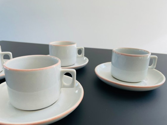 Image 1 of 4x tazas y platillos de diseño holandés Driehoek Huizen