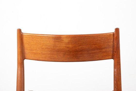 Image 1 of Set van 6 Deense stoelen van teak en skai, nieuw, model 418 van Arne Vodder voor Sibast 1960.