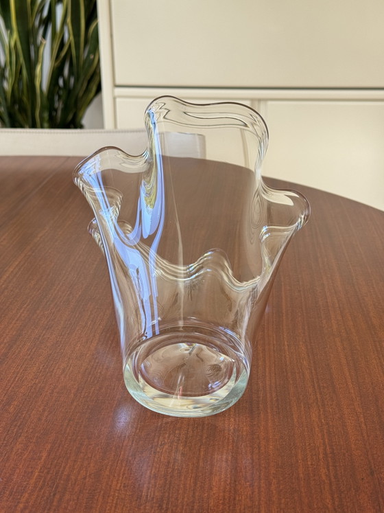 Image 1 of Vintage handkerchief vase, clear glass