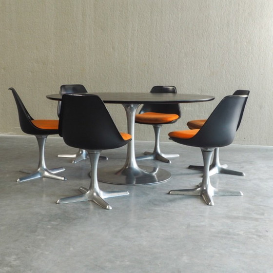 Image 1 of Space Age dining set by Maurice Burke for Arkana