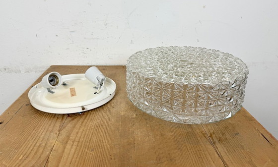 Image 1 of Applique murale ou plafonnier vintage en verre, années 1970