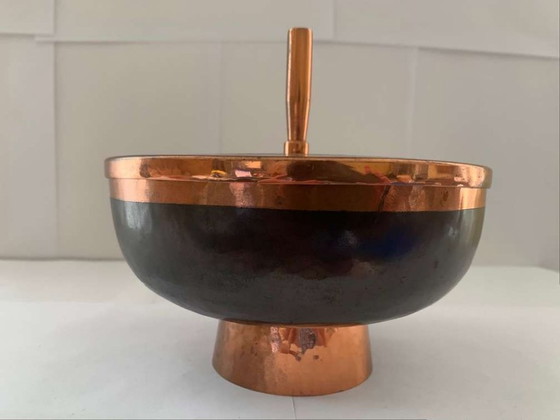 Image 1 of Hans Przyrembel Lidded Box Bonbonniere Marianne Brandt Alfred Lipovec Bauhaus Copper