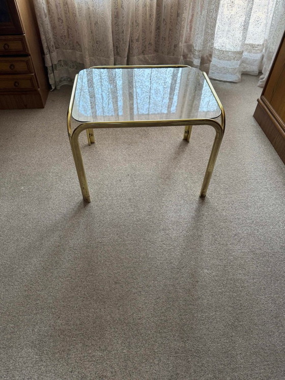 Vintage Brass Coffee Table, 1970s – Coffee table books, Glass (photo 2 of 6)